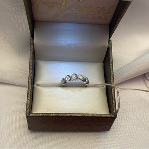 Gorgeous Moissanite Wedding Band.